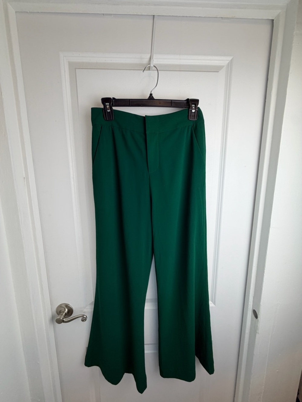 Alice + Olivia Forest Green Wide-Leg Trousers